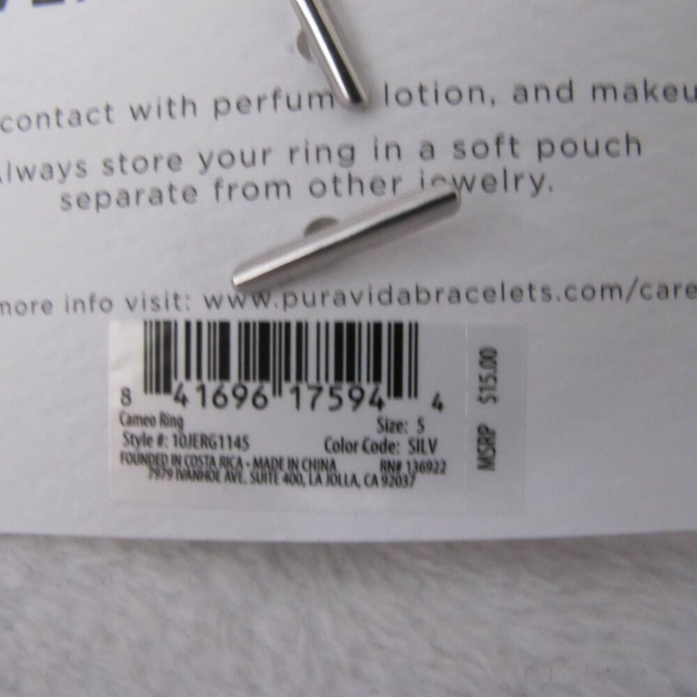 Pura Vida Cameo Ring - Size 5 - Picture 9 of 9